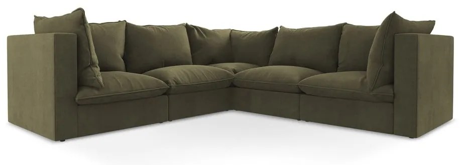 Khaki sarokkanapé Manao – Makamii