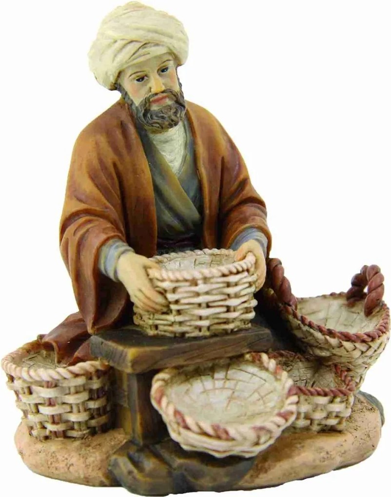Betlehem figura 'Kosár eladó'- 8,4cm magas- 11cm magas figurákhoz