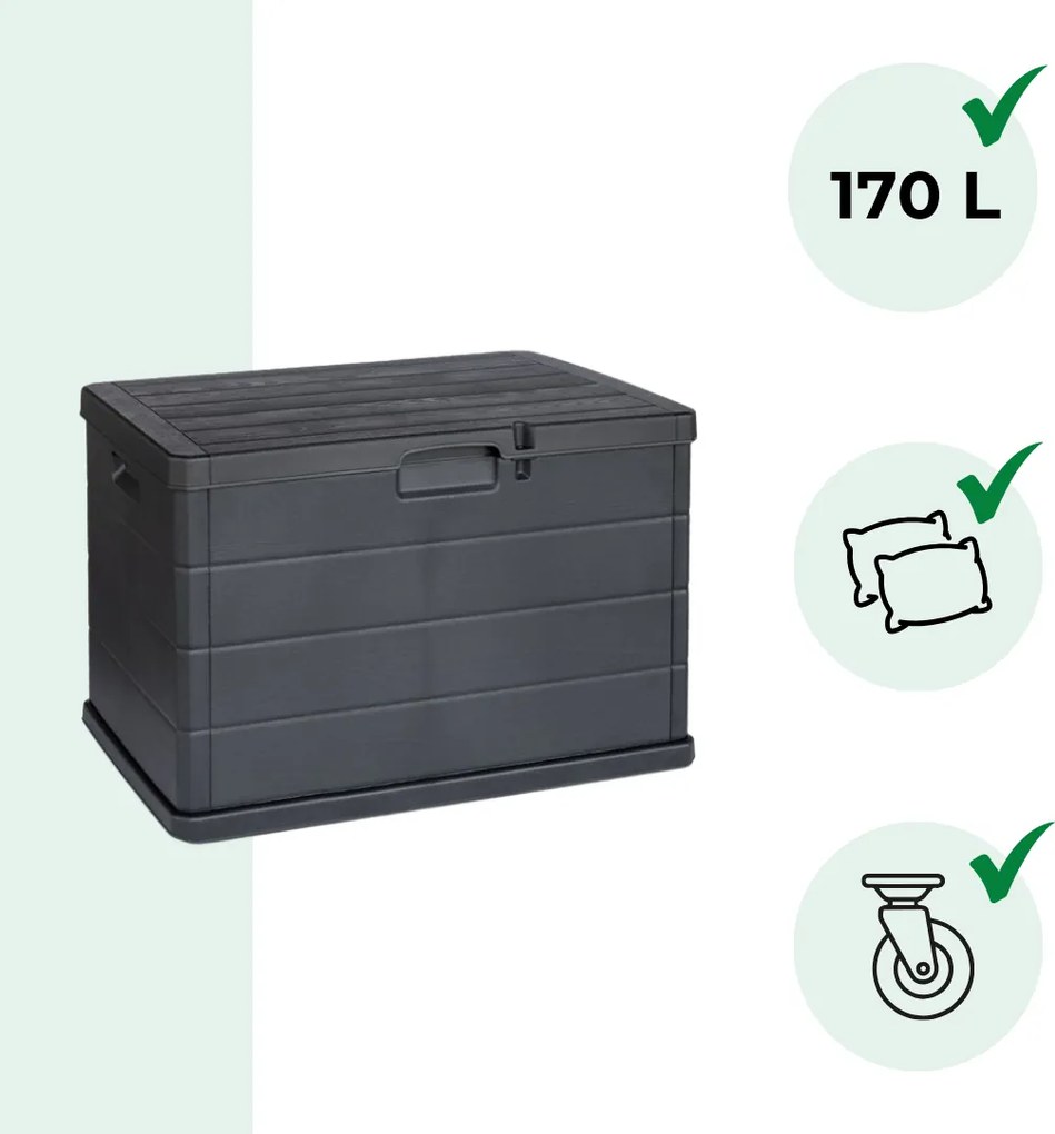 BETA tárolódoboz, 170L, 78x55x52cm, antracit I.P.A.E-Progarden
