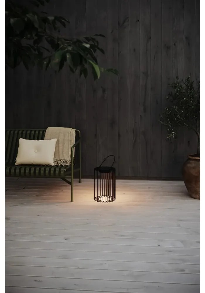 Fekete napelemes-USB kültéri LED lámpás (magasság 54 cm) Cavia – Markslöjd