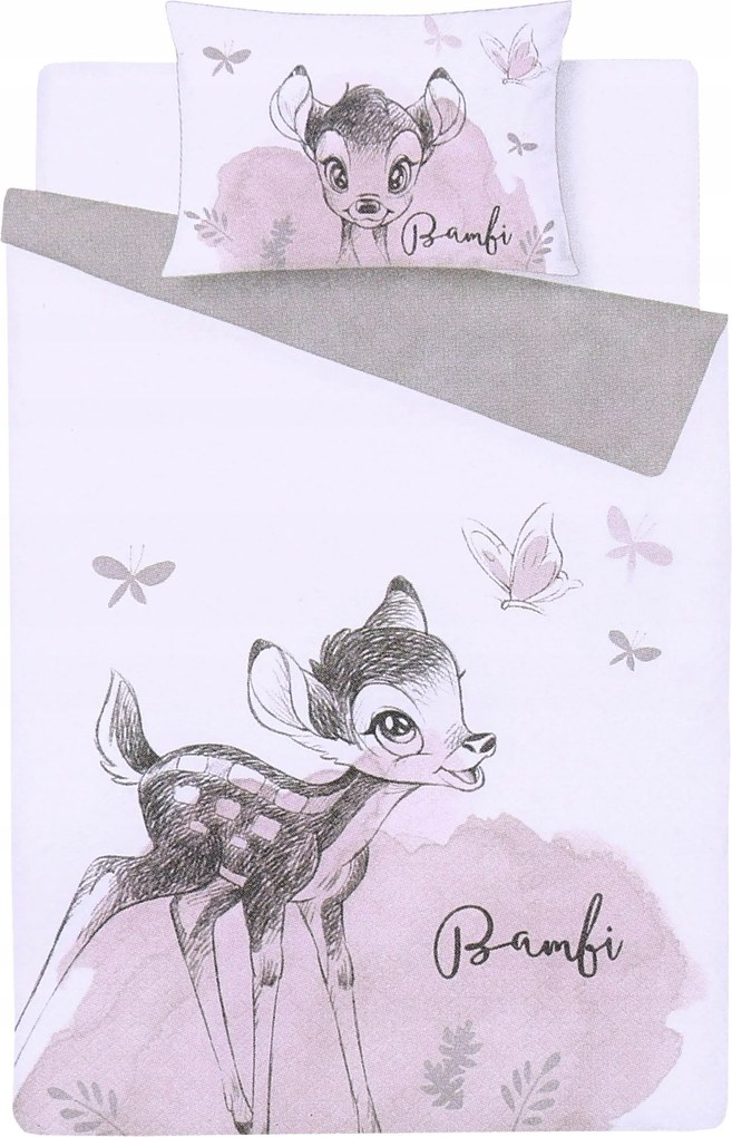 Bambi Kétoldalas Ágyneműhuzat Disney kislánynak Szarvas Őzike 135x200 cm