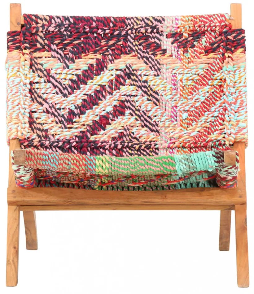 vidaXL többszínű összecsukható Chindi szövet szék