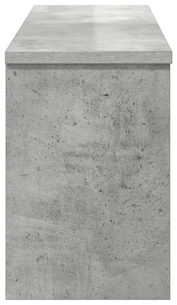 Fali Kabáthorog polcokkal Beton szürke 80 x 20 x 30 cm Faanyag
