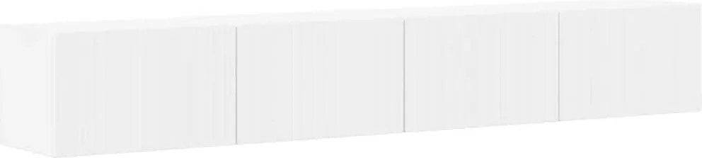 vidaXL TV Fali Szekrény 2 pcs Fehér 98 x 31 x 29,5 cm Faanyag