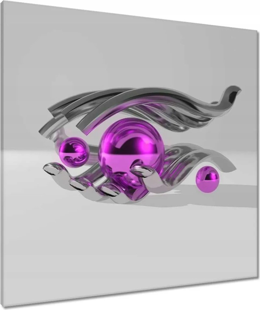 Vászonkép 80x80 Lila gömbök a kézben