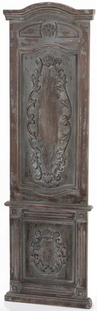 Casa Roma Siena nagyméretű sötétbarna vintage fa ajtó mintájú faldekoráció 137x41x4,5cm
