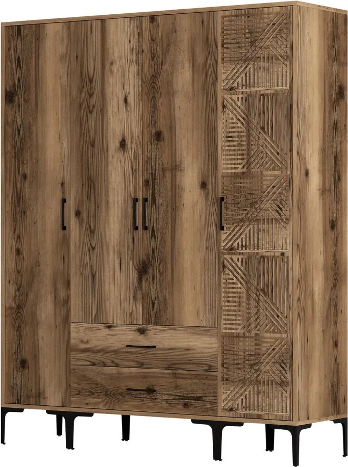 Kumsal gardróbszekrény, dió, 160 cm – TR845HCT5492