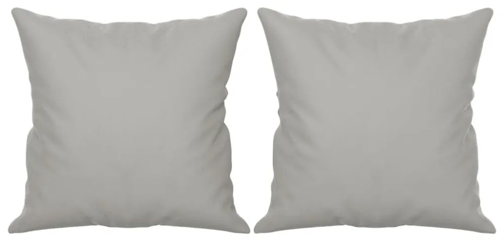2 személyes világosszürke párnás mikroszálas szövetkanapé 120cm