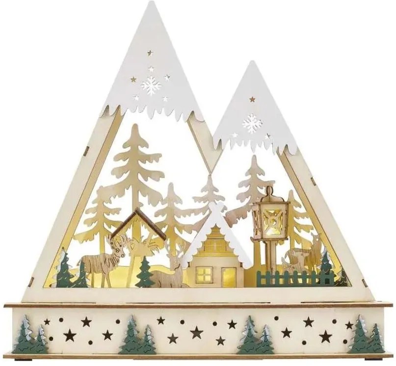 LED karácsonyi dekoráció LED/0,6W/2xAA karácsonyi tájkép