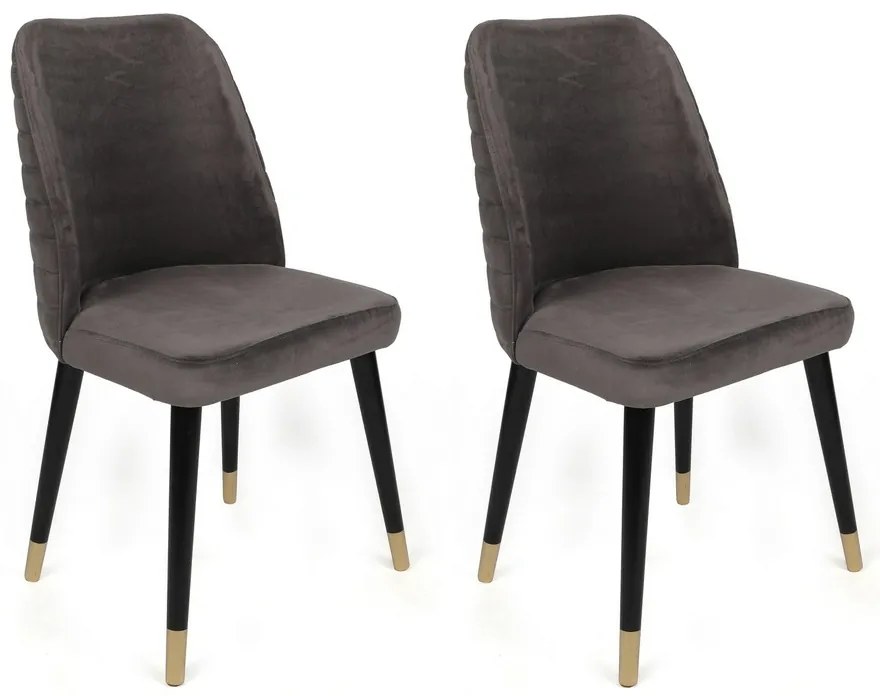Hugo Anthracite and Black étkezőszék szett, 4 db
