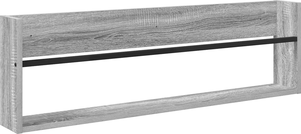 vidaXL Magazin állvány Szürke Sonoma 100 x 12 x 30 cm Faanyag