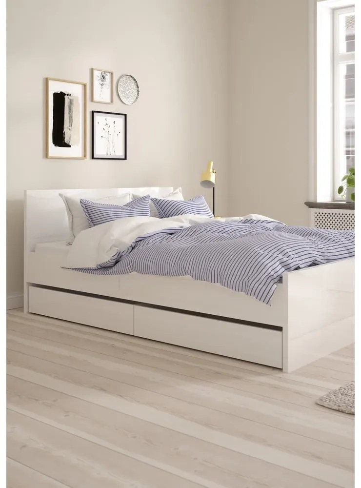 Fehér ágy alatti fiók szett 2 db-os 90x190-140x190 cm Naia – Tvilum
