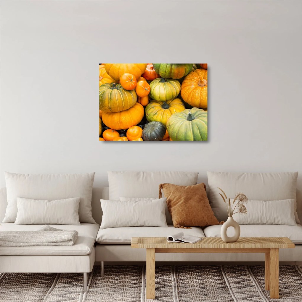 Üveg kép - Őszi sütőtök (70x50 cm)