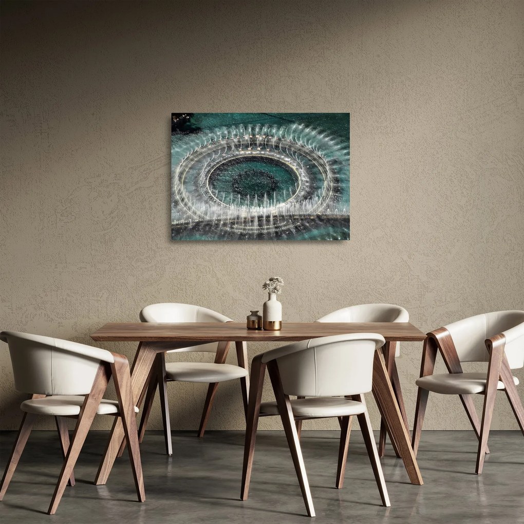 Szökőkút képe (üvegen) (70x50 cm)