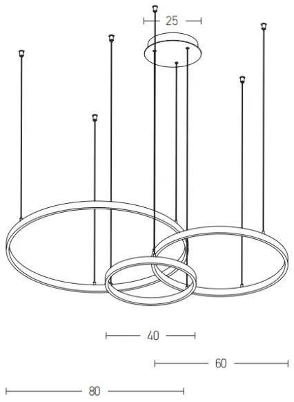 Zambelis 1956-D - LED dimmelhető csillár zsinóron LED/136W/230V