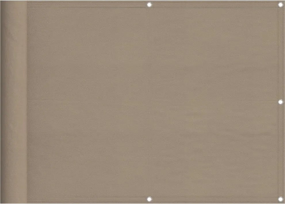 vidaXL tópszínű 100% oxford poliészter erkélyparaván 75 x 800 cm