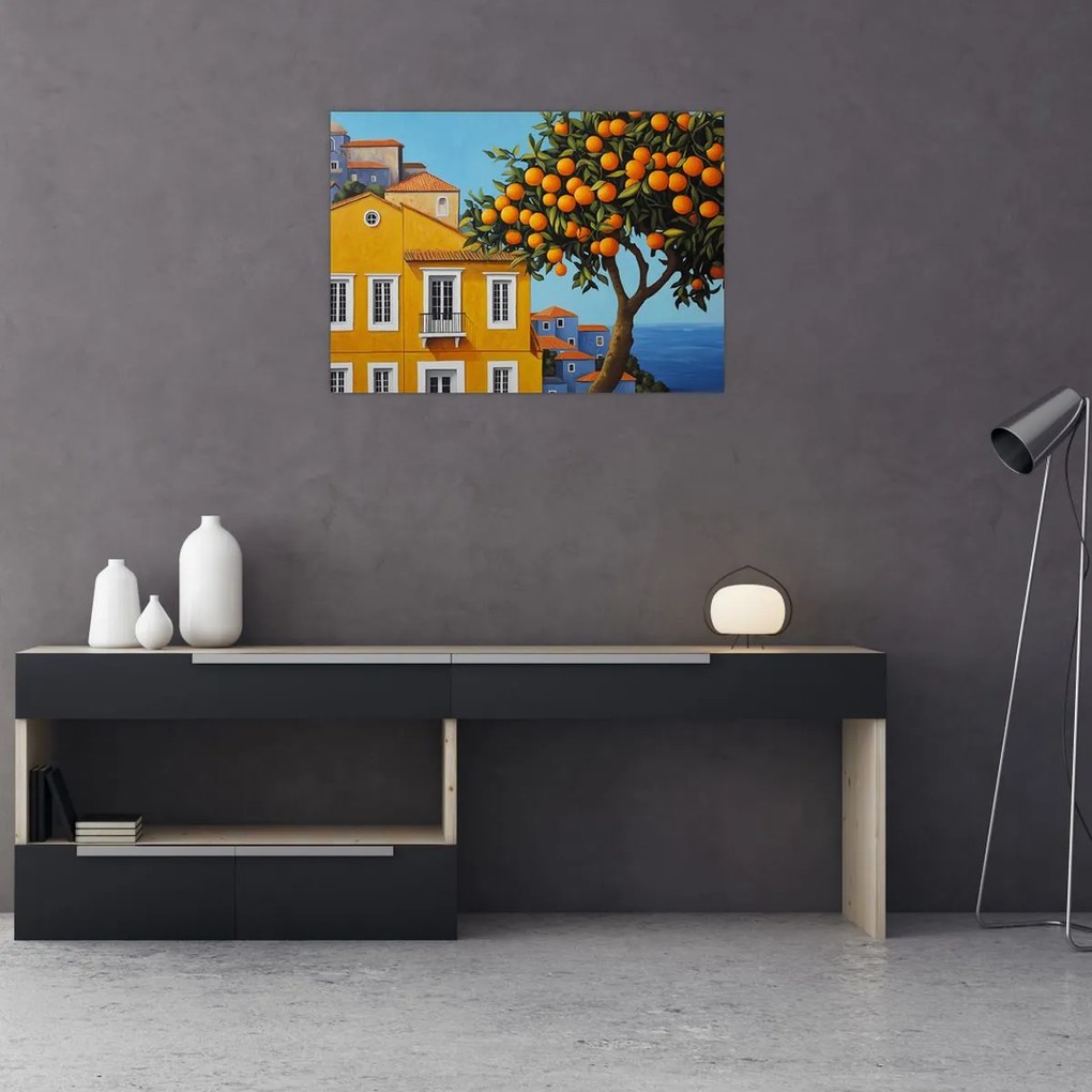 Üveg kép - Narancsfa (70x50 cm)