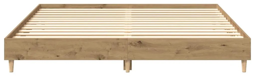 kézműves tölgy szerelt fa ágykeret matrac nélkül 200x200 cm