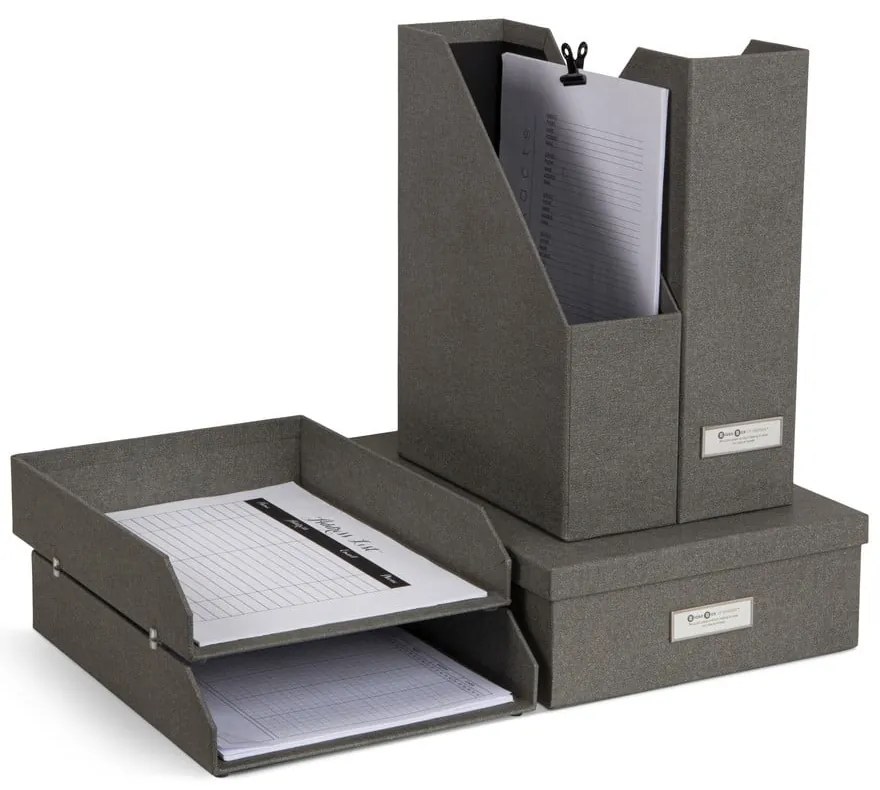 Karton rendszerező szett dokumentumokhoz 5 db-os Holger – Bigso Box of Sweden