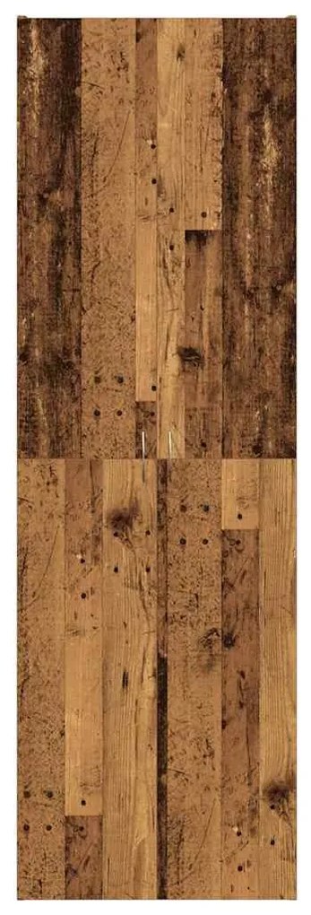 antik fa színű szerelt fa magasszekrény 60 x 32 x 190 cm