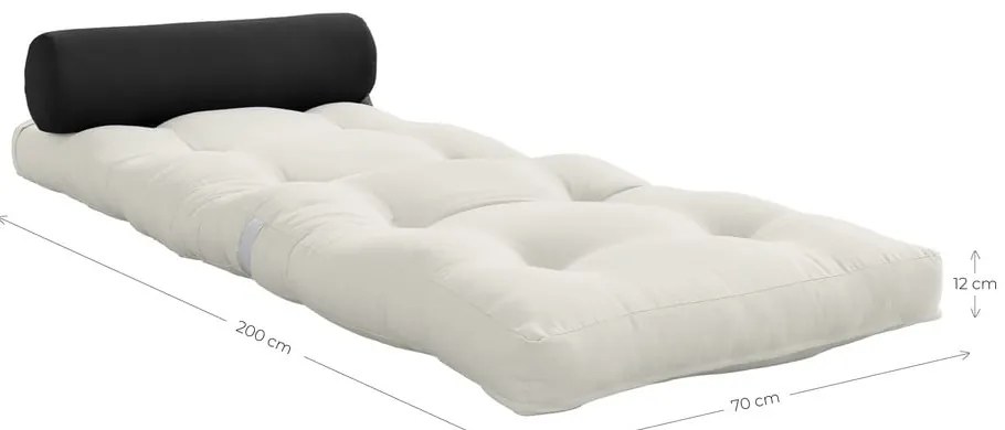 Szürkésbézs futon matrac 70x200 cm Wrap Linen Beige/Dark Grey – Karup Design