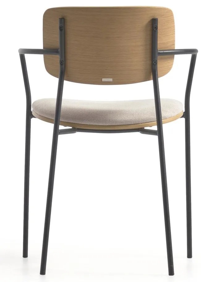 Fekete-natúr színű étkezőszék Maureen – Kave Home