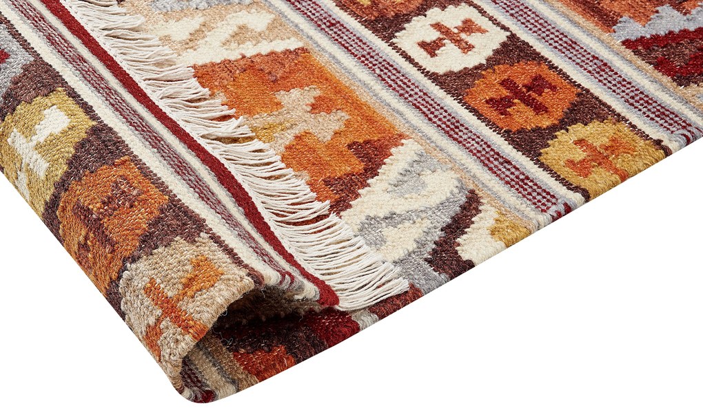 Színes kilim gyapjúszőnyeg 200 x 300 cm AYGAVAN Beliani
