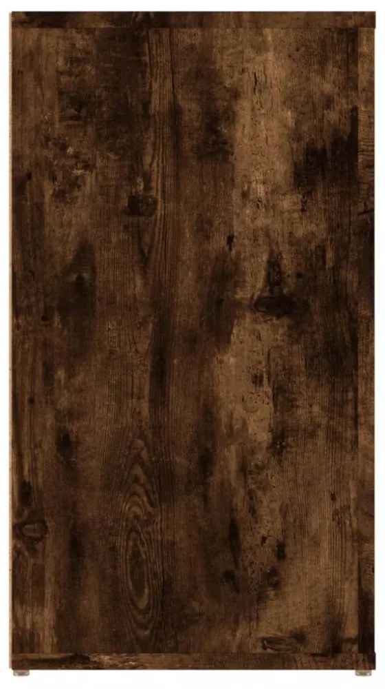 füstös tölgy színű szerelt fa tálalószekrény 100x33x59,5 cm