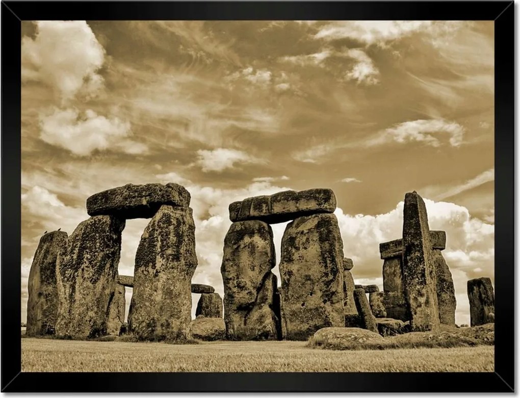 Poszterek keretben 40x30 Stonehenge szépia