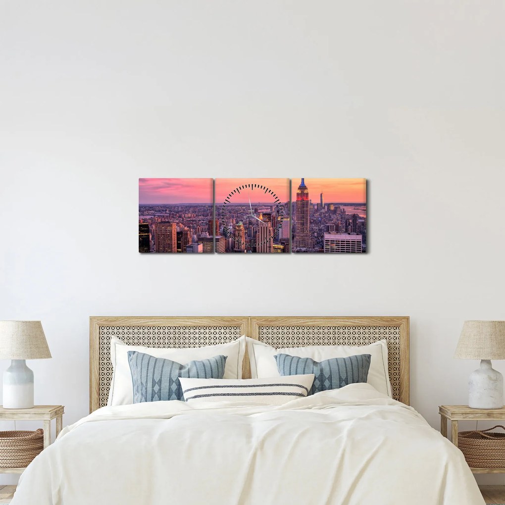 Kép - New York (órával) (90x30 cm)