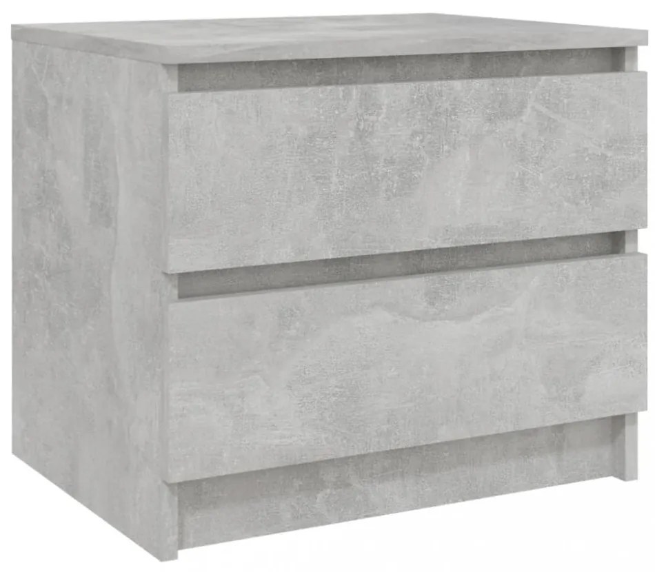 betonszürke szerelt fa éjjeliszekrény 50 x 39 x 43,5 cm