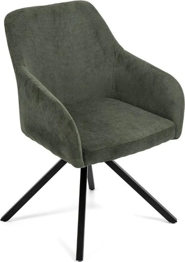 Zöld kárpitozott étkezőfotel Lunio – Bonami Essentials