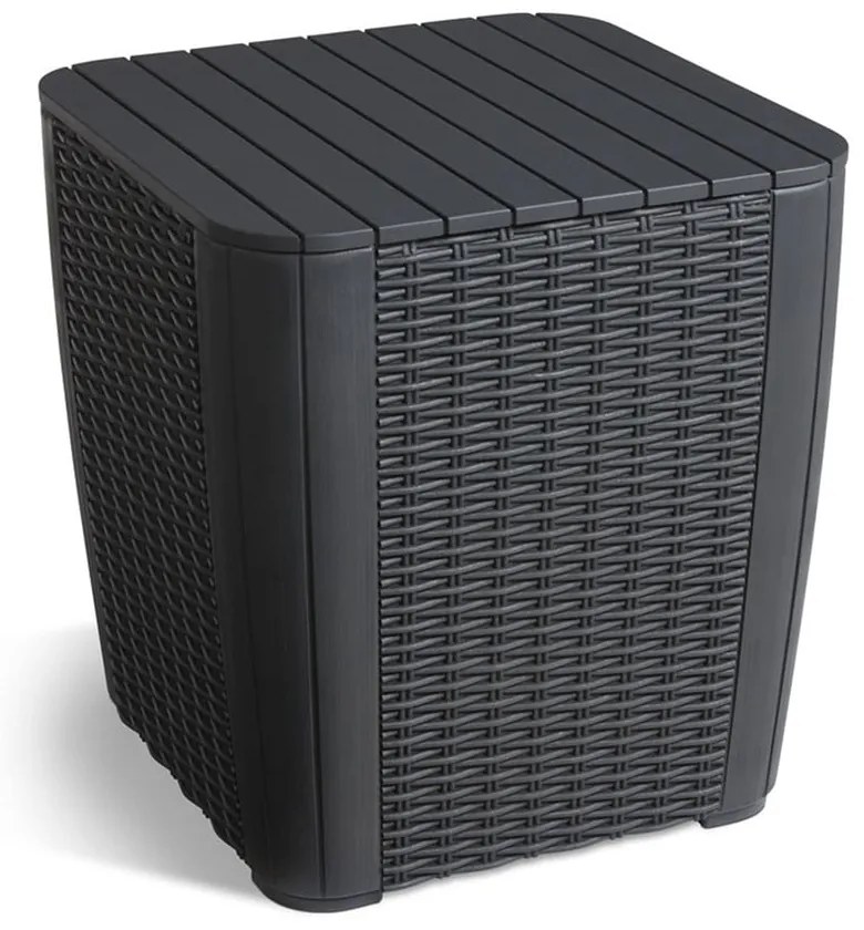 Műrattan kerti tárolóasztal 39x39 cm Luzon – Keter