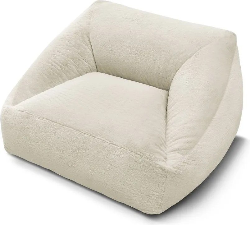 Krémszínű műszőrme babzsákfotel Lilibet – Bobochic Paris