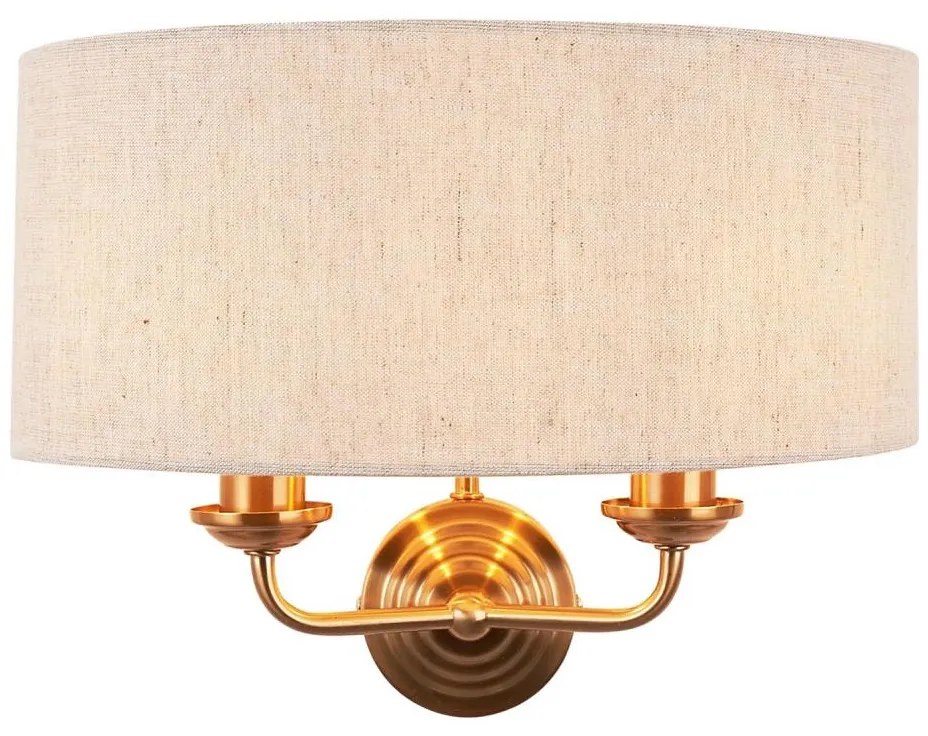 Endon 110726 - Fali lámpa HIGHCLERE 2xE14/40W/230V bézs/réz