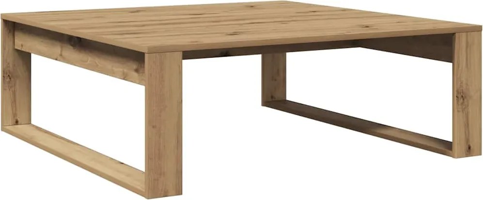 vidaXL kézműves tölgy színű szerelt fa dohányzóasztal 100 x 100 x 35cm
