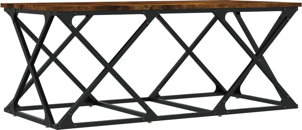 vidaXL füstös tölgy színű szerelt fa dohányzóasztal 100 x 49 x 40 cm