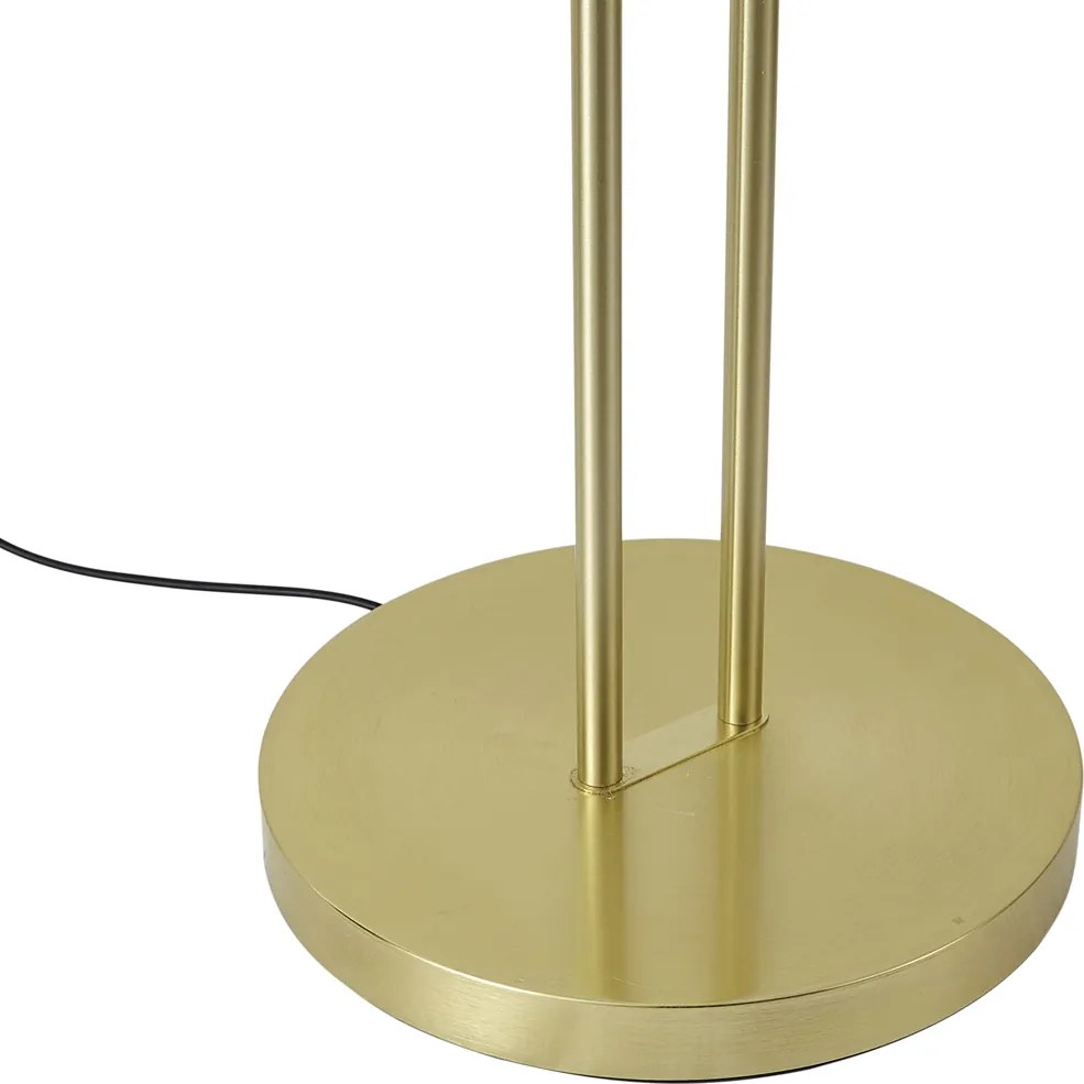 Modern állólámpa arany olvasókarral, LED-del és dimmerrel - Divo