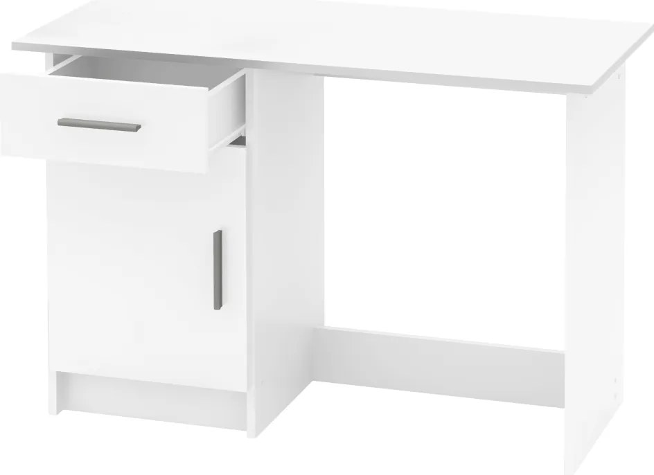 Univerzális PC asztal, fehér, SIRISS NEW