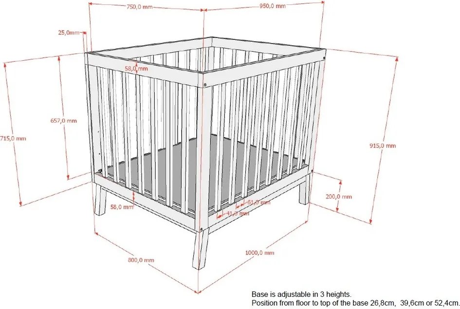 Bézs borovi fenyő járóka 95x75 cm Sezane – Vipack