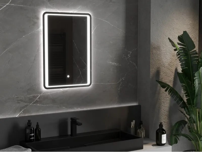 Mexen Zusa 50 x 70 cm-es, LED 6000K, páramentes fürdőszobai tükör - 9808-050-070-611-00