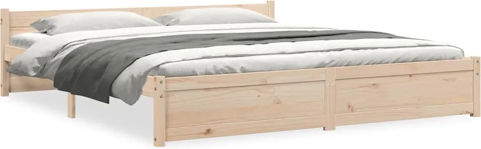 vidaXL tömör fa ágykeret matrac nélkül 200 x 200 cm
