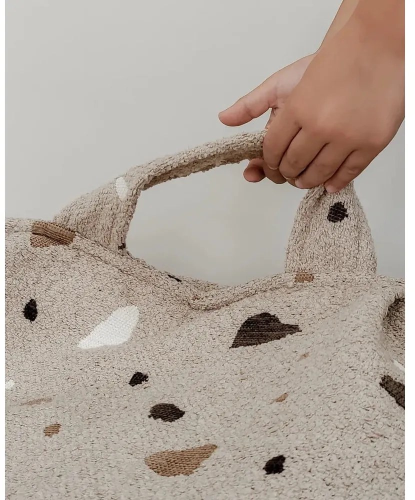 Világosbarna buklé-zsenília gyerek babzsákfotel Terrazzo Chair – Wigiwama