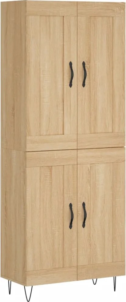 vidaXL sonoma tölgy szerelt fa magasszekrény 69,5 x 34 x 180 cm