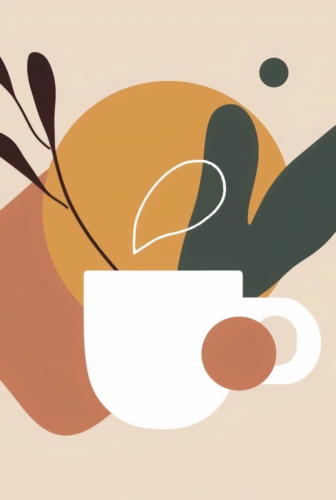 Poszter 68x101cm Reggeli kávé