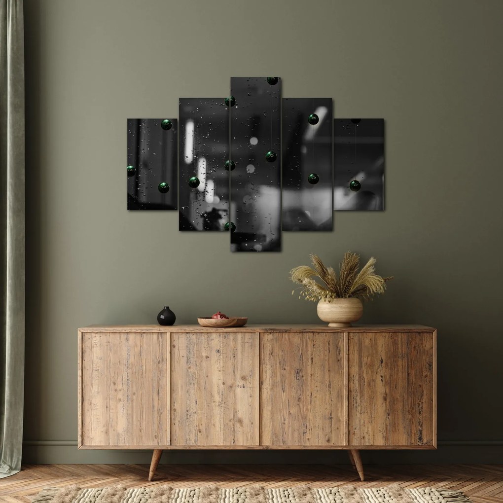 Absztrakt kép - zöld golyó (150x105 cm)