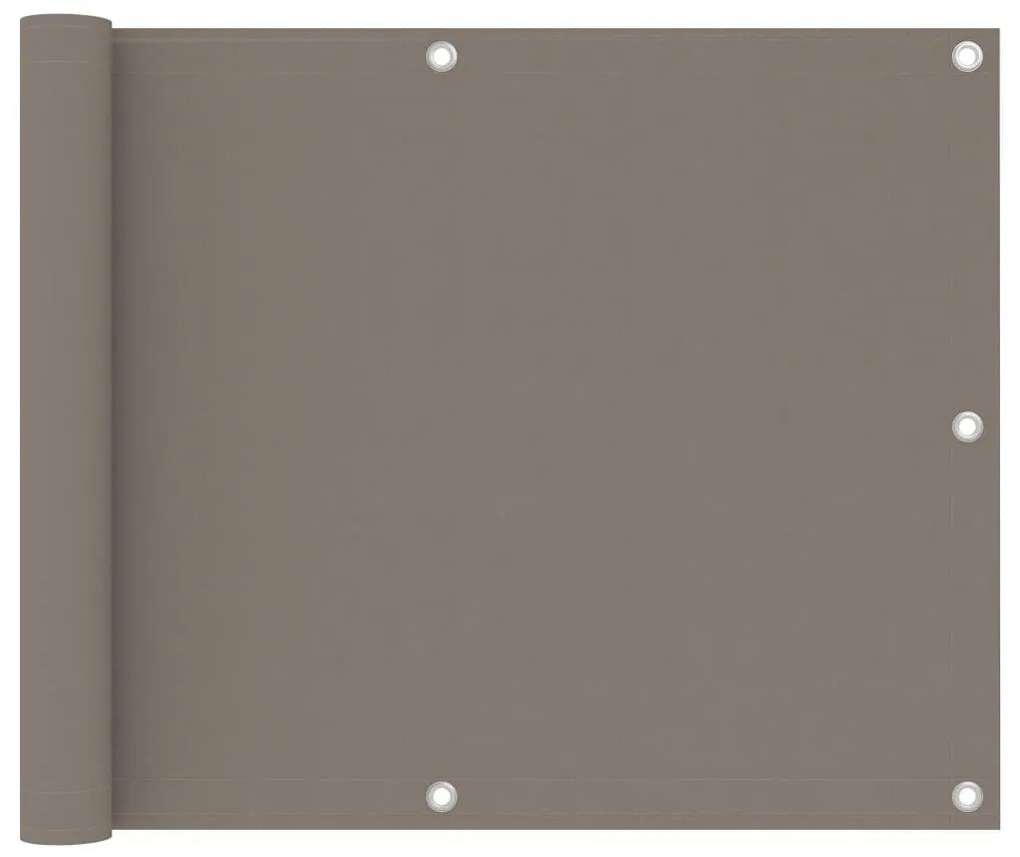 tópszínű oxford-szövet erkélyparaván 75 x 300 cm