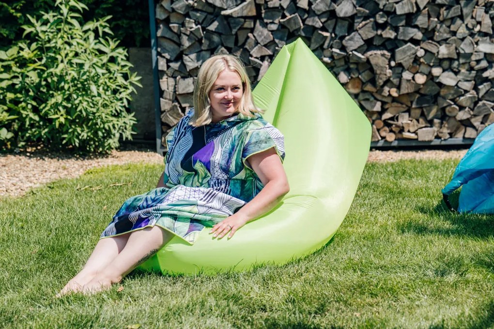Felfújható LAZY BAG XXL zsák táskával - több színben Termék színe: Zöld