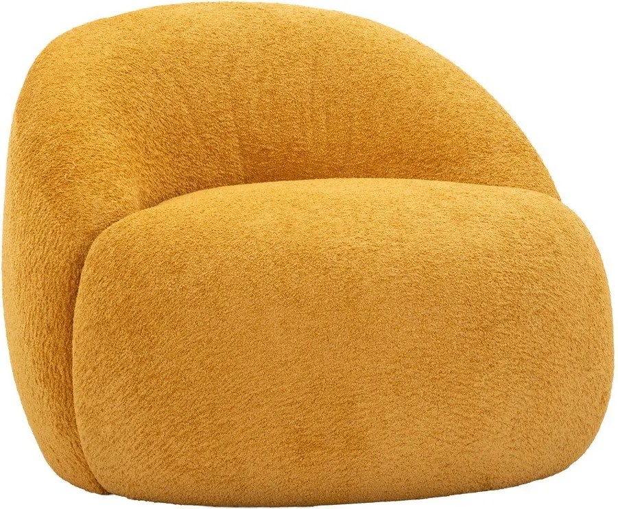 Mustársárga buklé fotel Ginerva – Mauro Ferretti