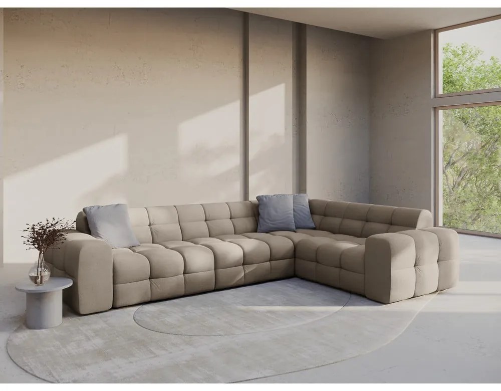 Barna sarokkanapé (jobb oldali-L alakú) Kendal – Micadoni